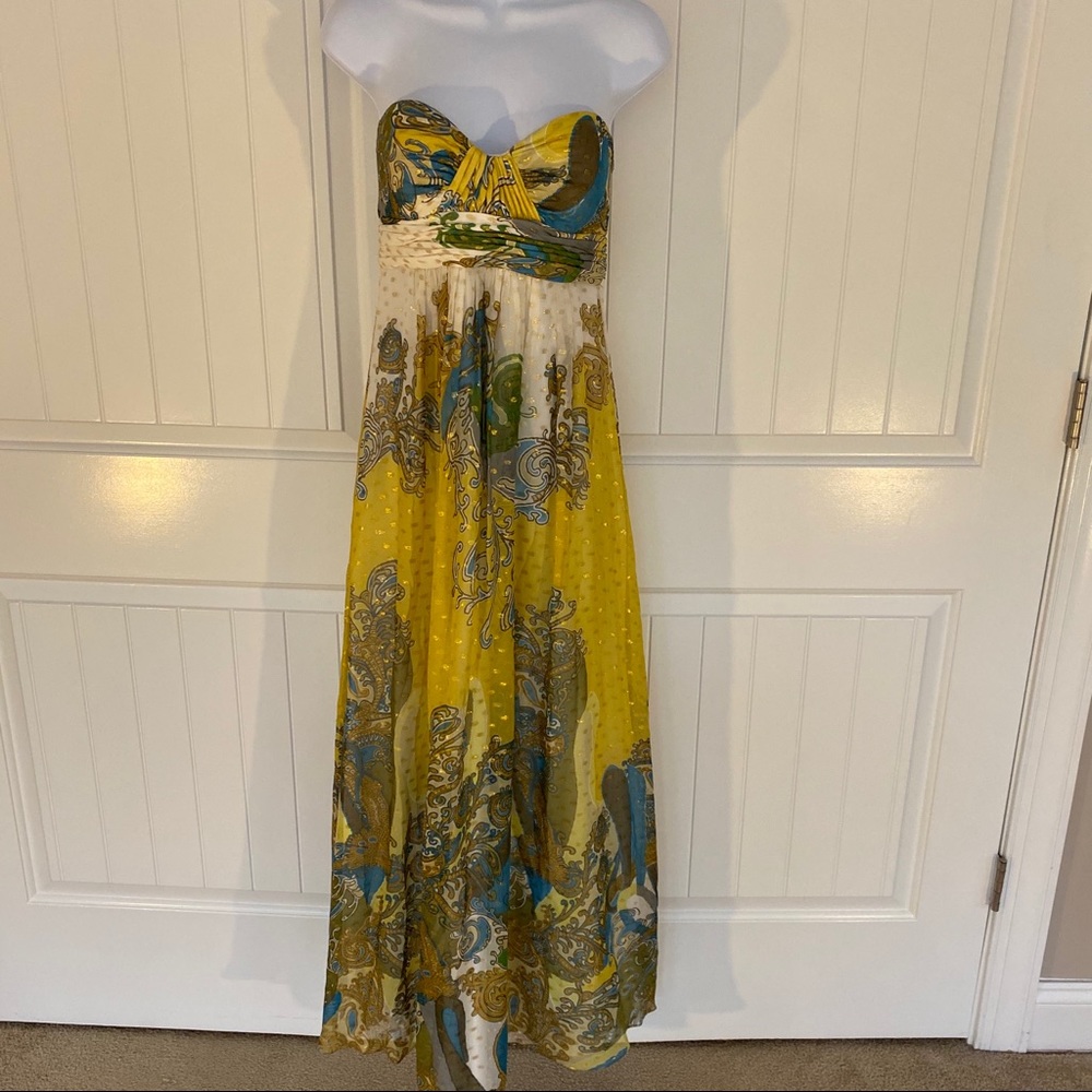 Aidan Mattox strapless colorful formal dress sz 6